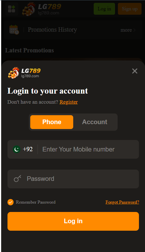 LG789 LOG IN