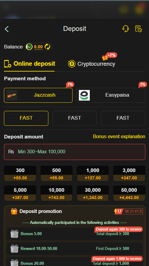 CW773 GAME-DEPOSIT