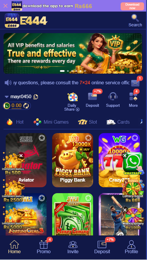 e444game-dashboard-interface